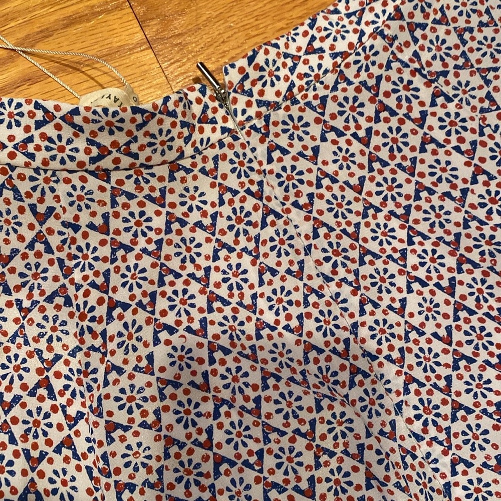NWT Rebecca Taylor silk bohemian paisley floral tiered ruffle silk skirt Size 0 - Picture 12 of 12